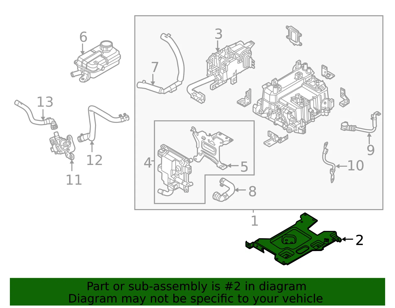 Control Assembly Bracket - Kia (36603-3DAG0) - view 2