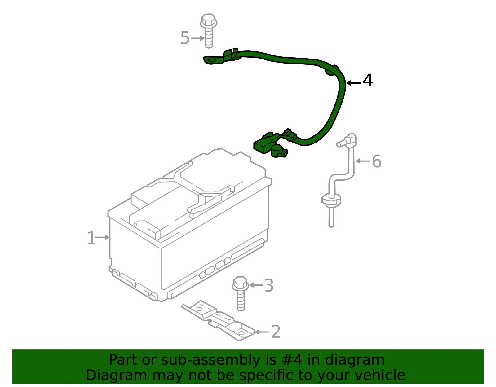 Negative Cable - Kia (37180-J5200) - view 2