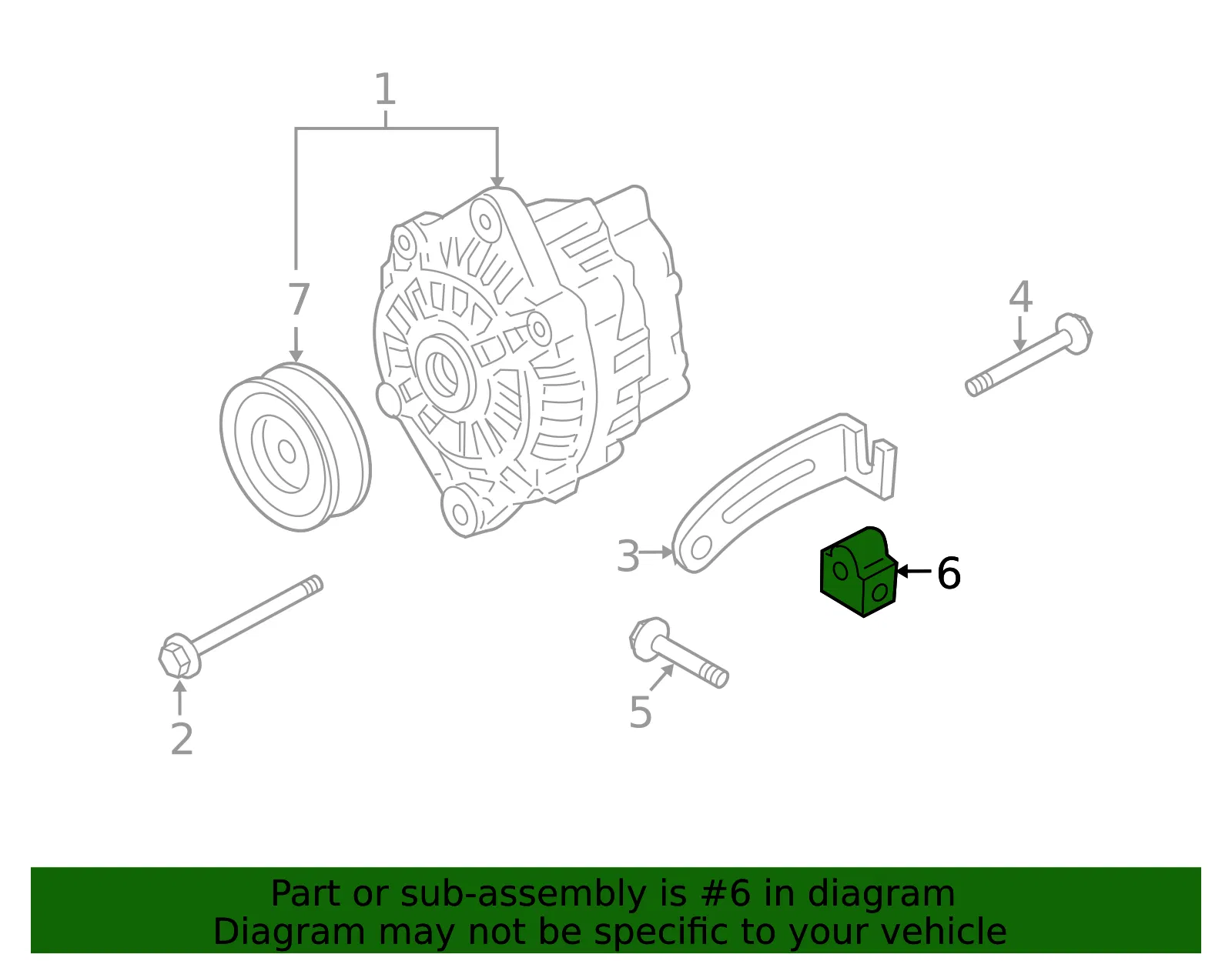 Adjust Bracket Nut - Kia (37463-33000) - view 3
