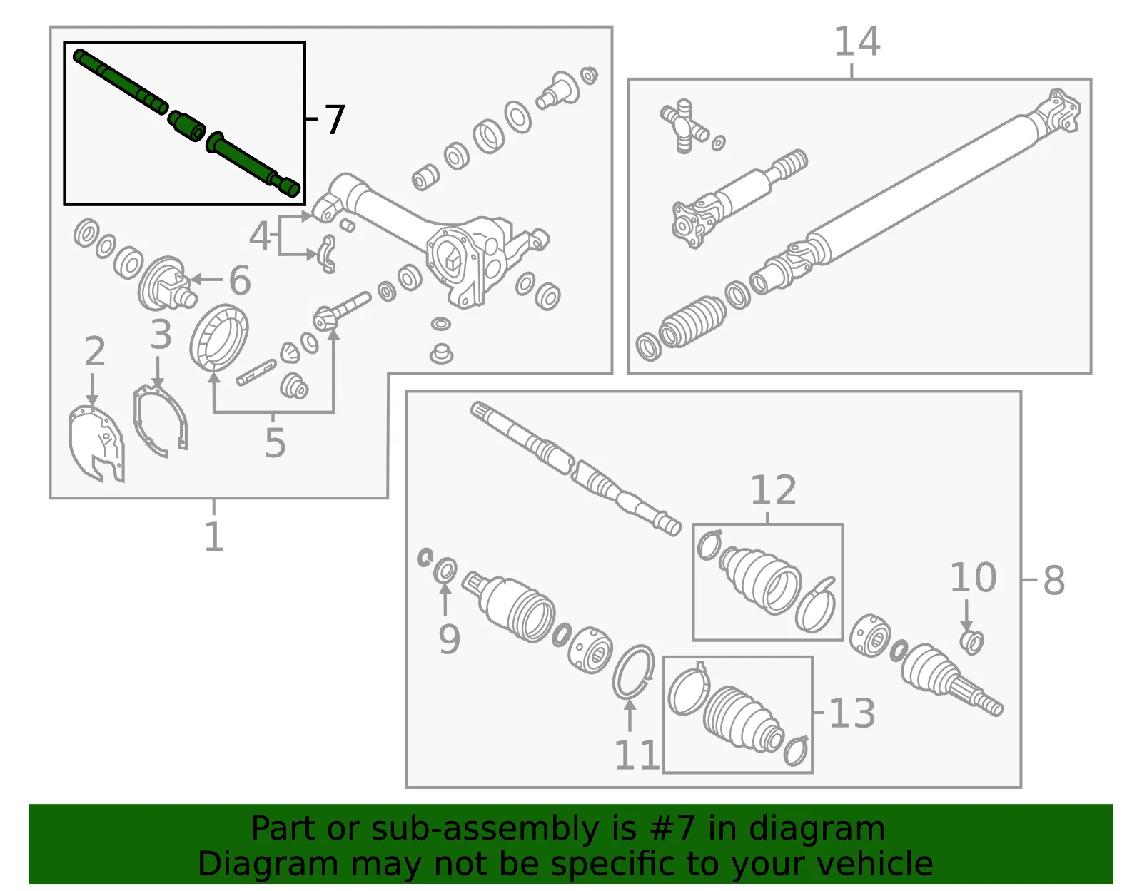 Shaft Assembly - Passenger Side (RH) - Nissan (38230-EA000) - view 2
