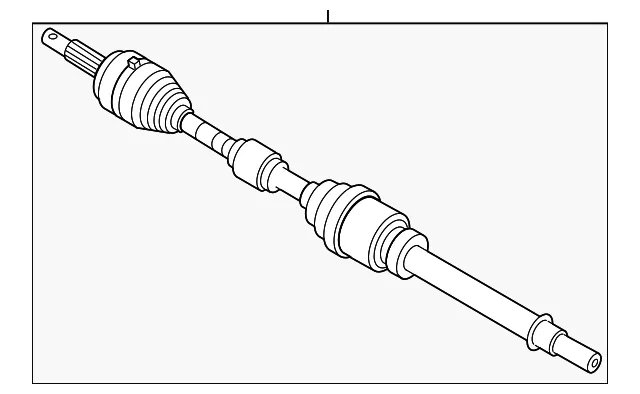 Shaft Assembly - Front Drive - Right-Hand - Passenger Side (RH) - Nissan (39100-4BC1C)