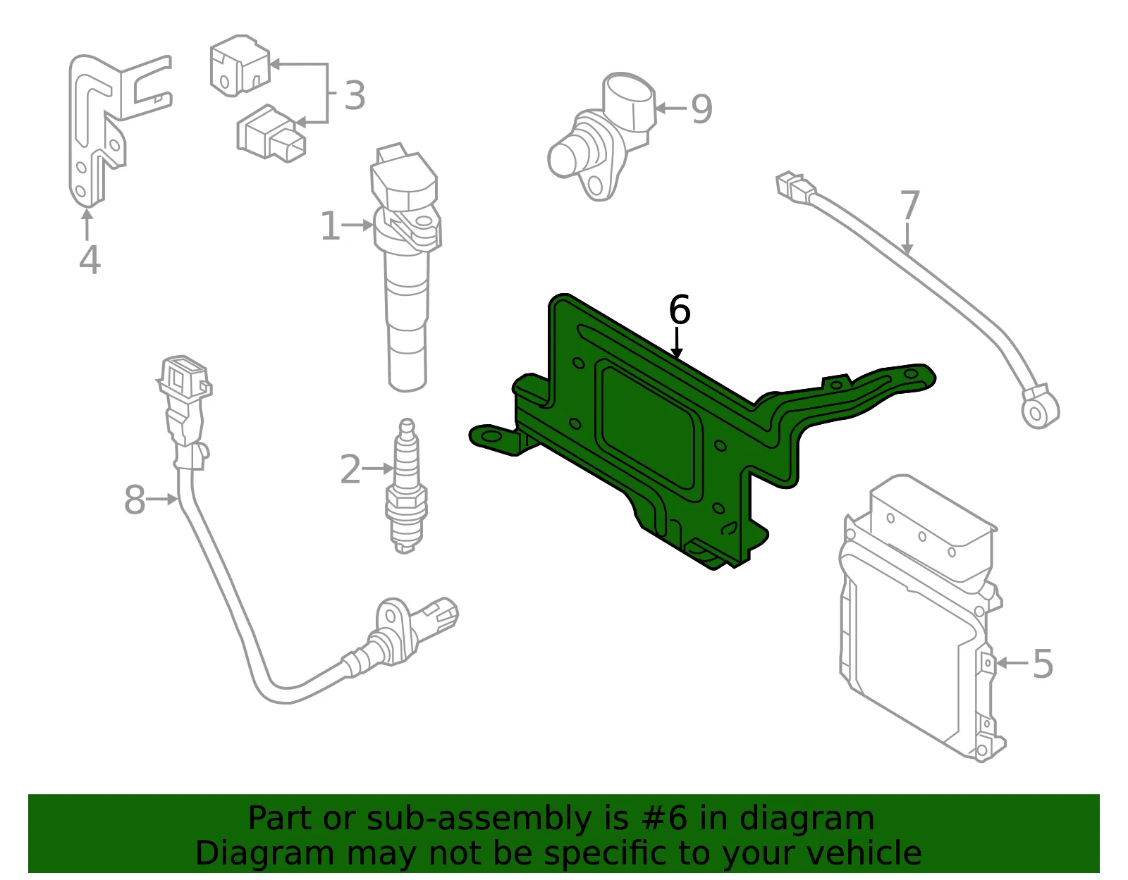 Mount Bracket - Kia (39109-2B590) - view 2