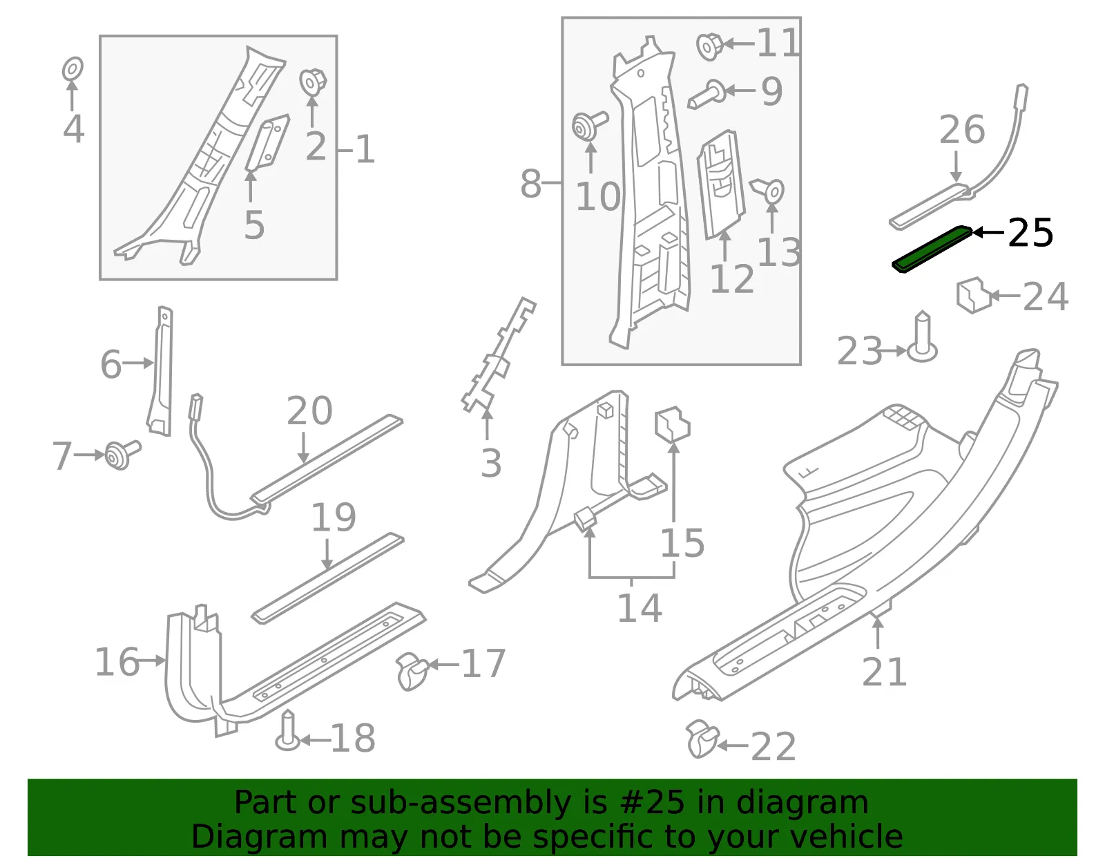 Rear Sill Plate Insert - Volvo (39844930) - view 2