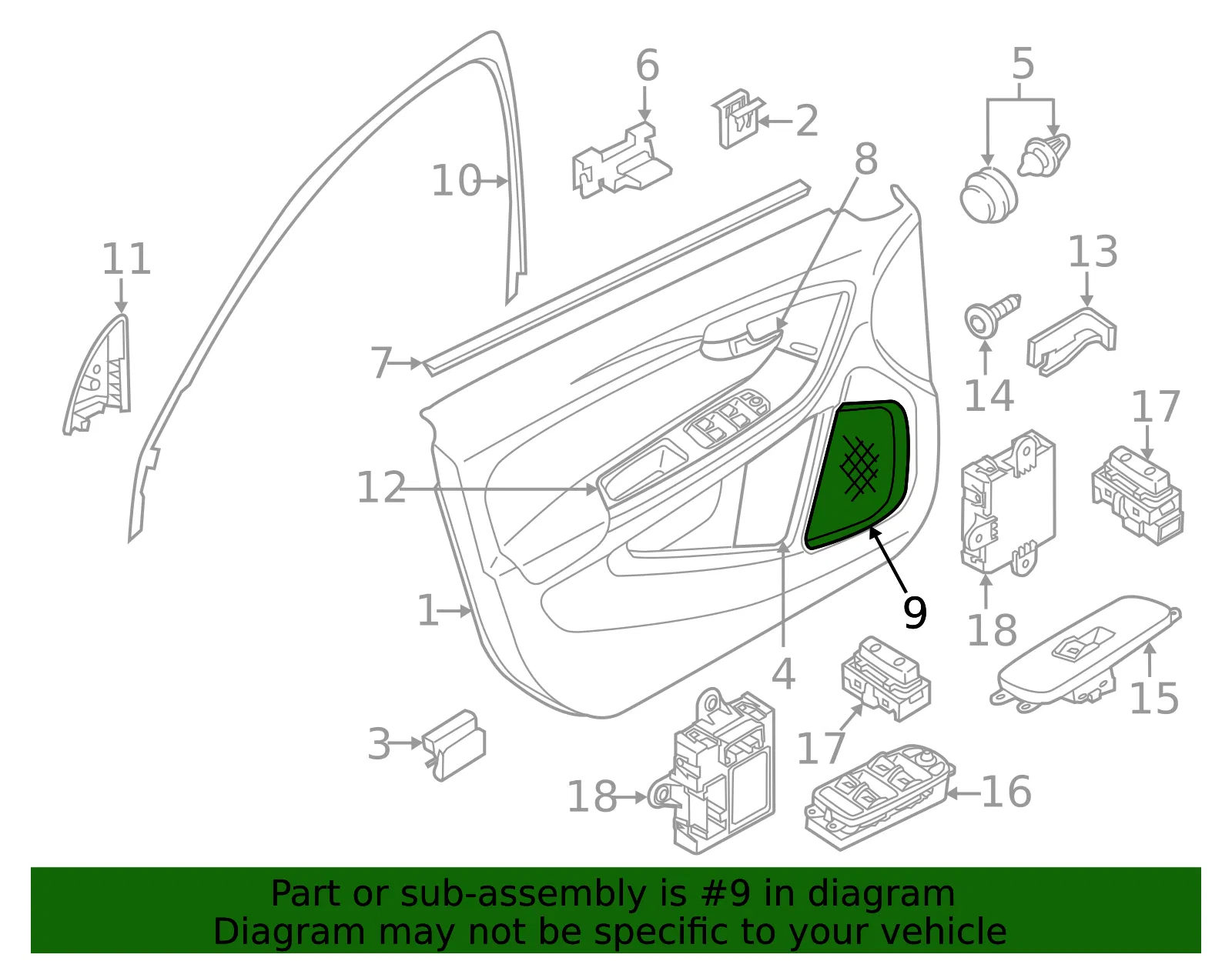 Speaker Cover - Volvo (39868052) - view 3