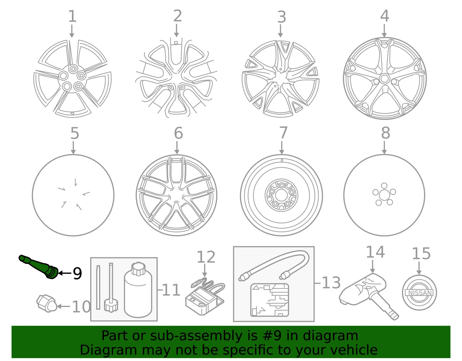 Valve Stem - Nissan (40311-60Y00) - view 2