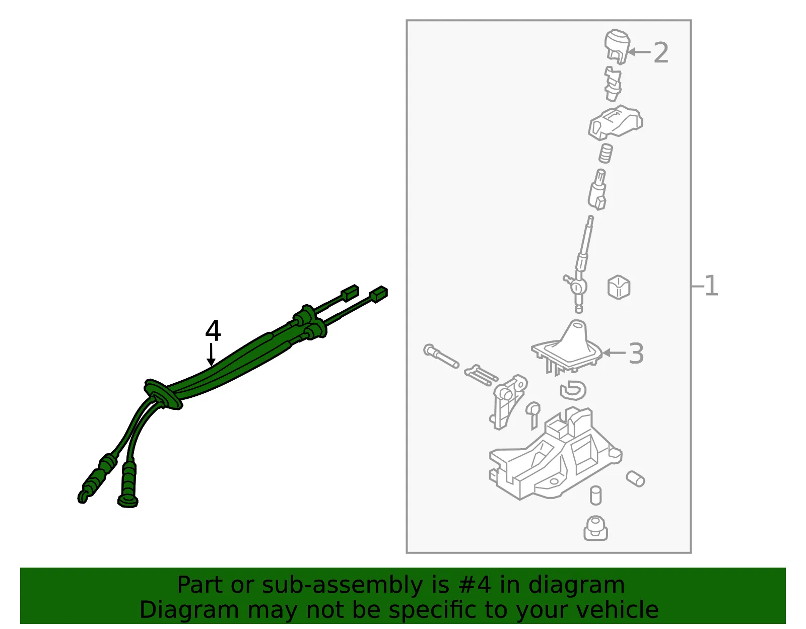 Control Cable - Kia (43794-1W200) - view 3