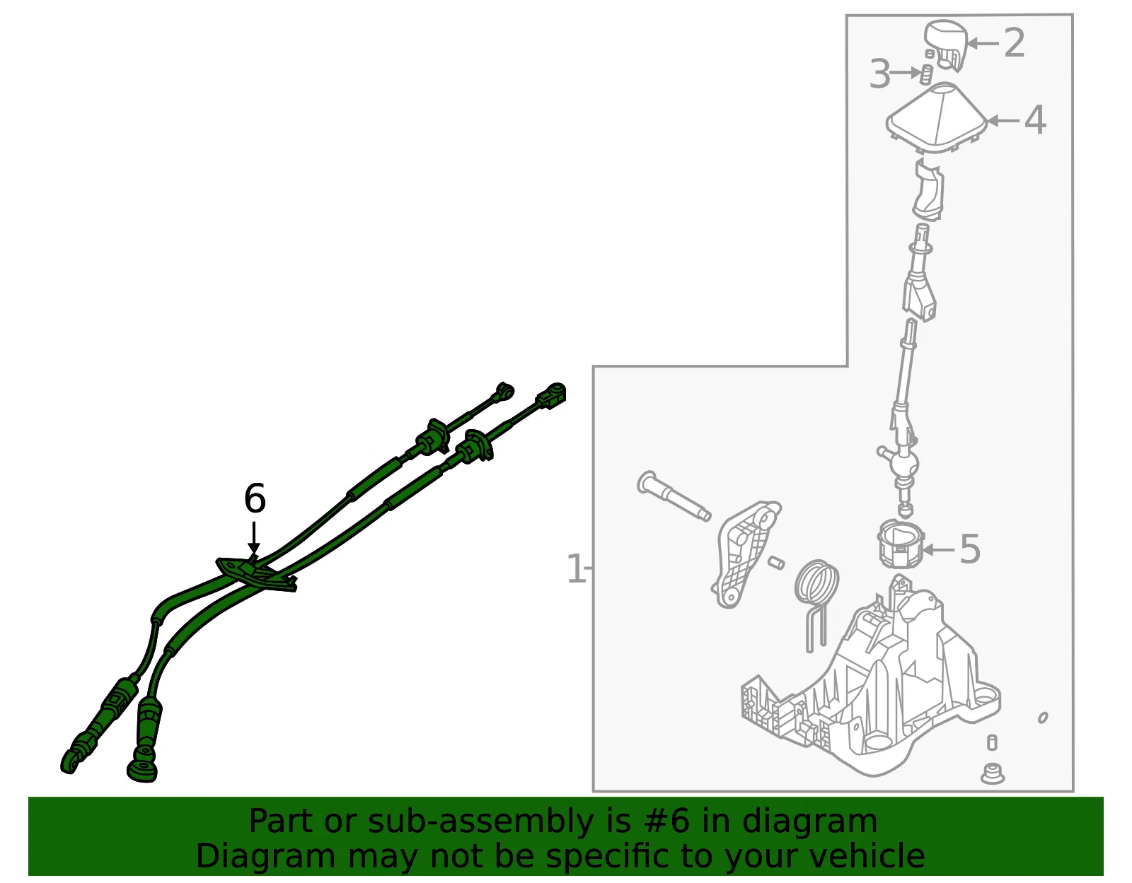 Shift Control Cable - Kia (43794-K0300) - view 2
