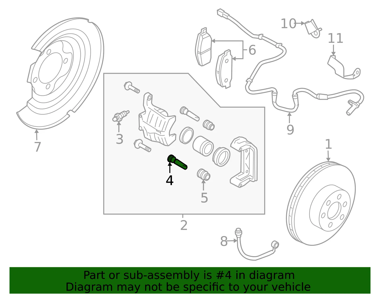Guide Pin - Nissan (44140-6LA0A) - view 2