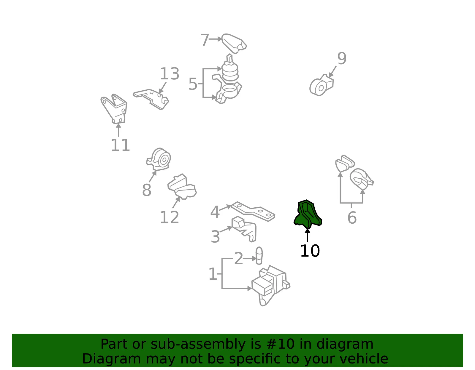 Trans Mount Bracket - Kia (45216-39651) - view 2