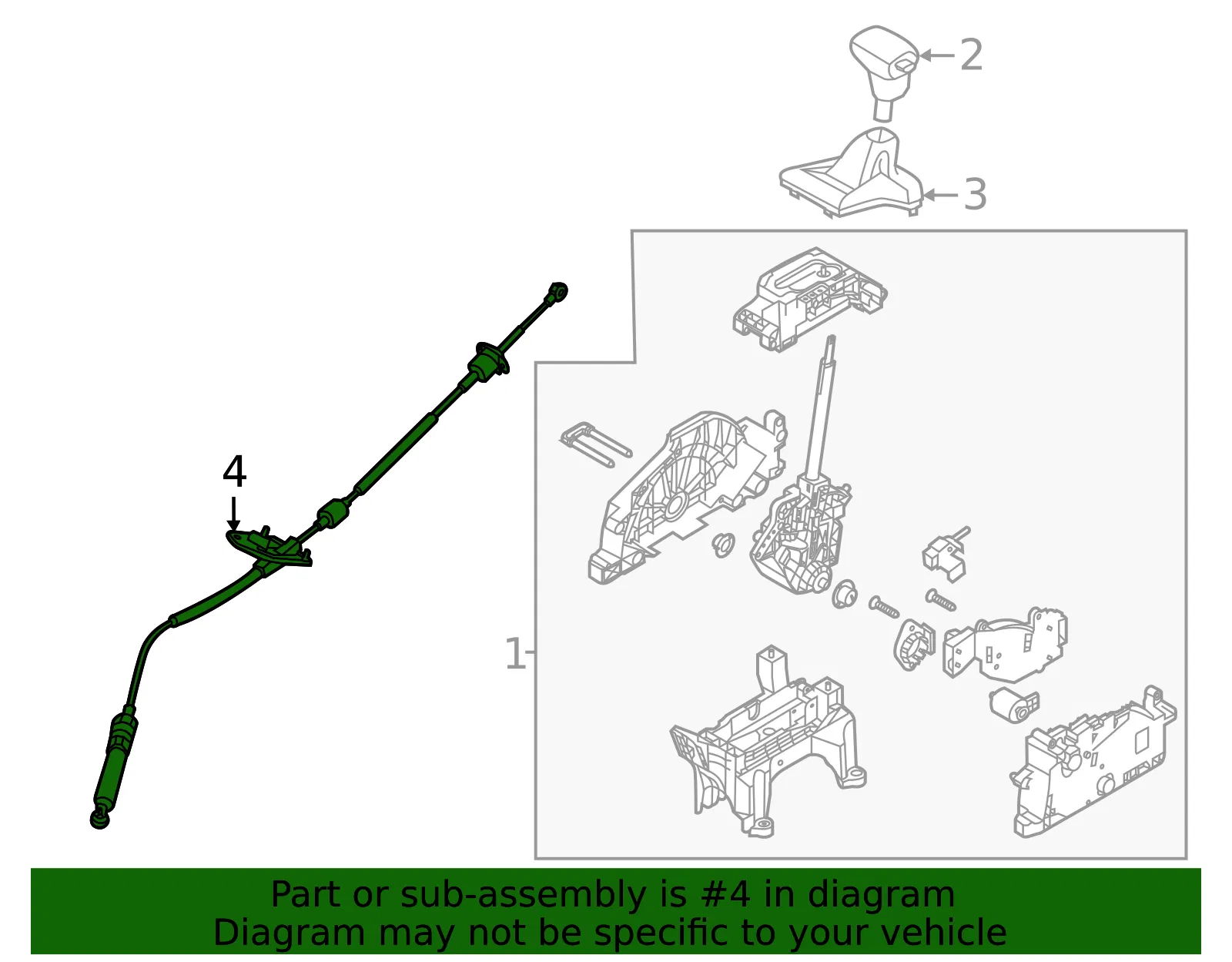 Shift Control Cable - Kia (46790-P2010) - view 2