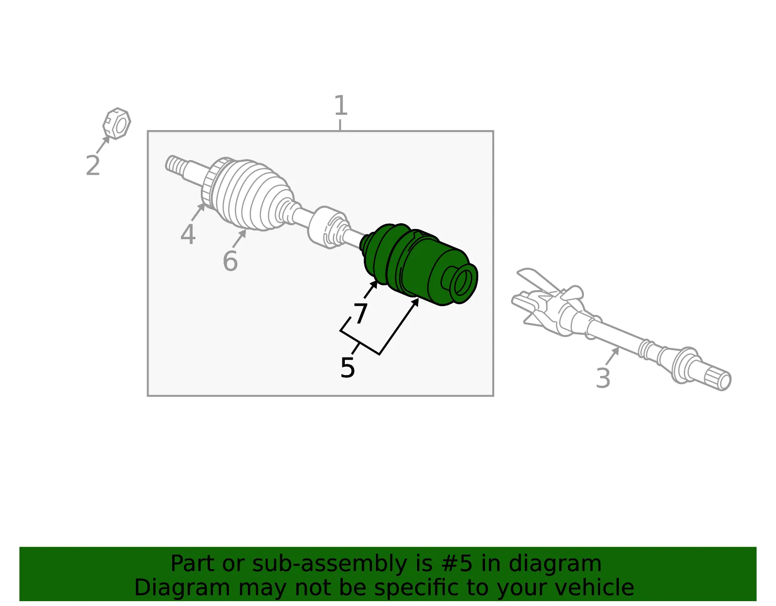 Cv Joint Kit - Kia (49505-1UA10) - view 2