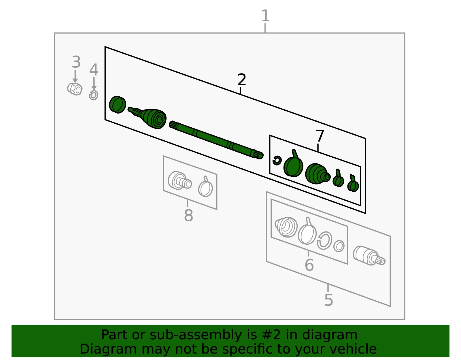 Outer Joint Assembly - Kia (49507-38F00) - view 2