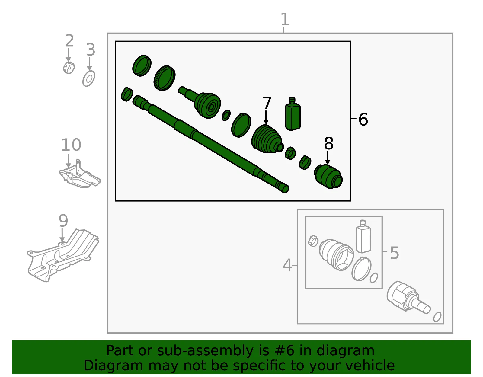 Cv Joint Kit - Kia (49525-A7180) - view 2