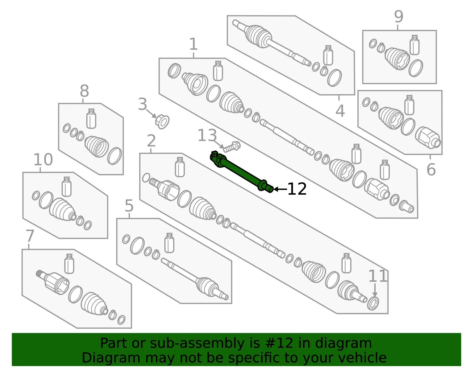Intermediate Shaft - Kia (49560-G2000) - view 2