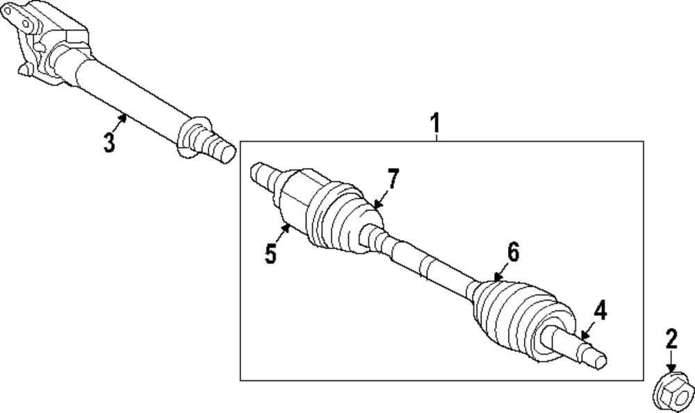 Outer Cv Joint - Kia (495R1-R0300)