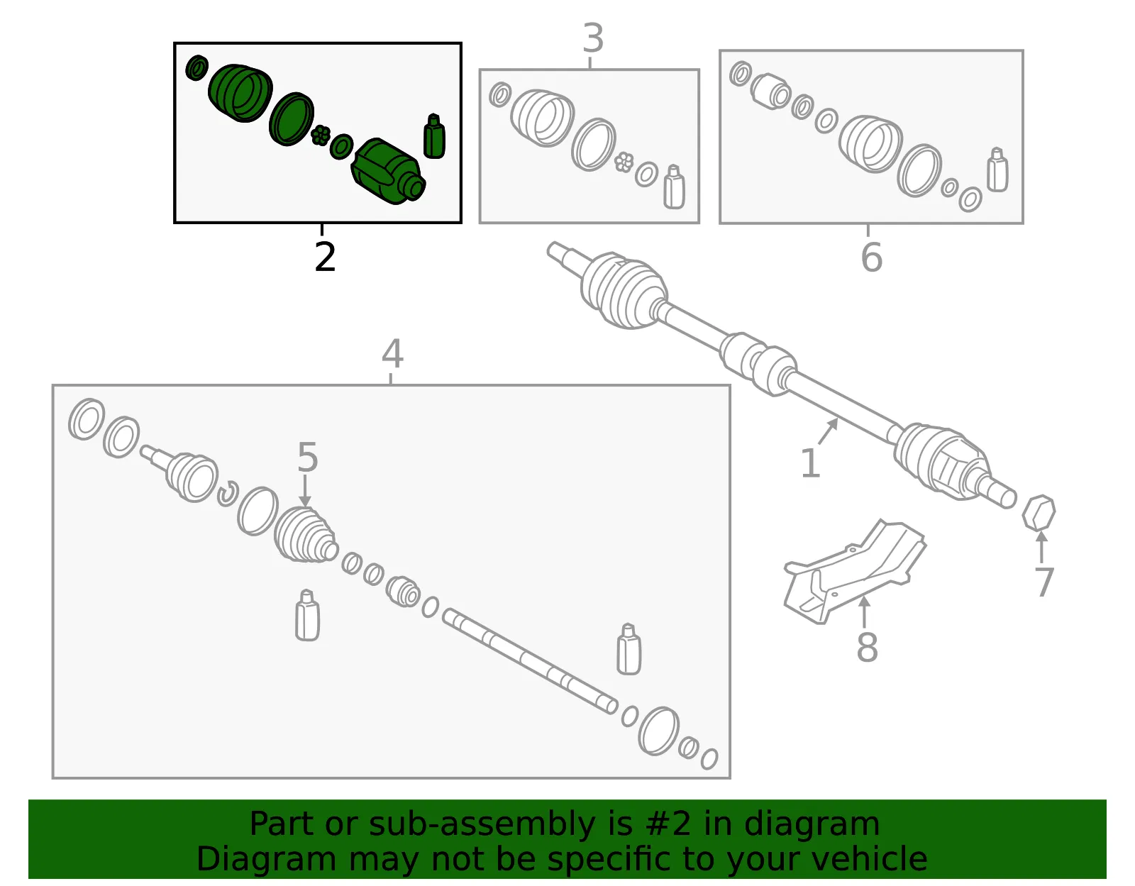 Inner Joint - Kia (49582-1W400) - view 2