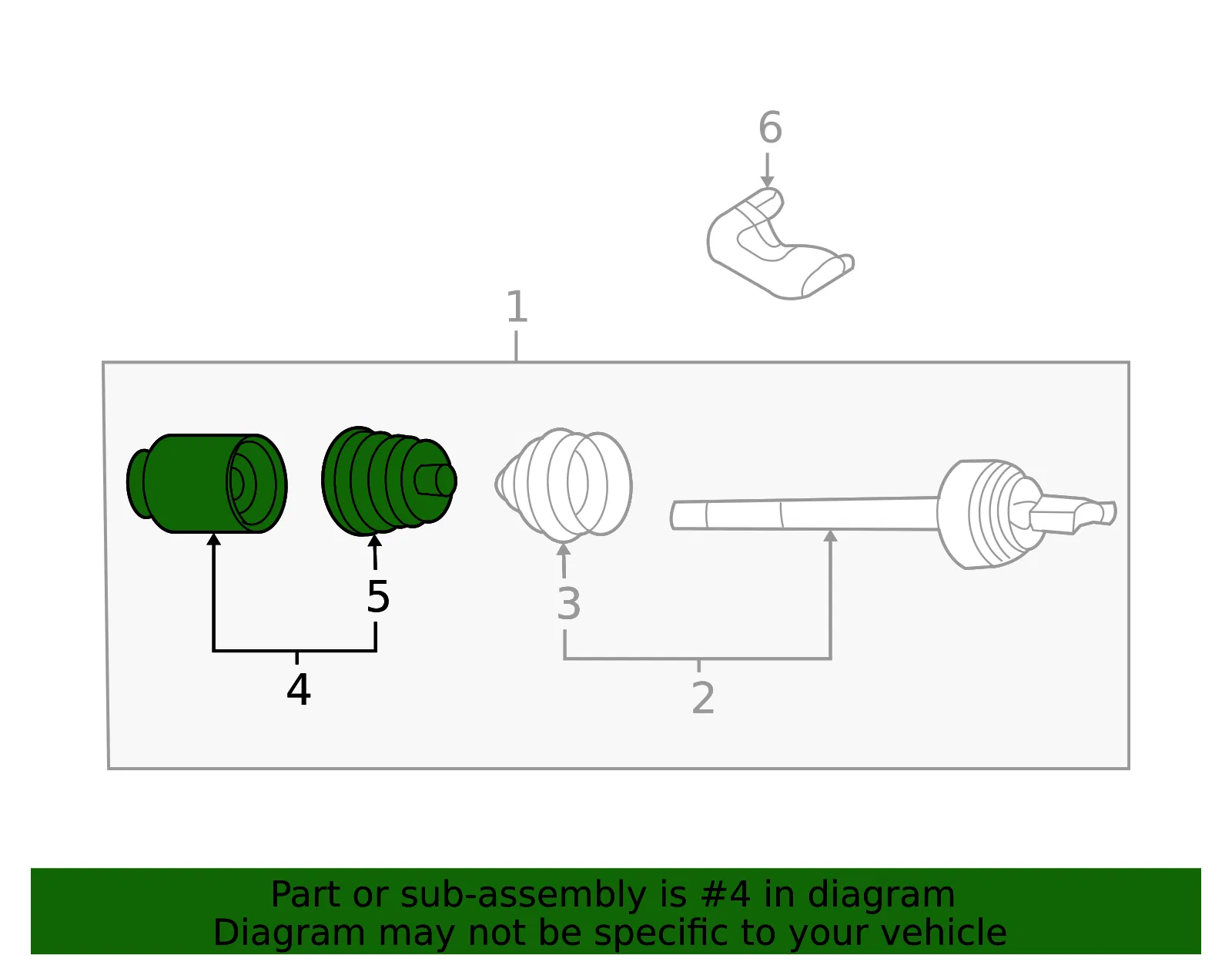 Inner Joint Assembly - Kia (49592-2G000) - view 2