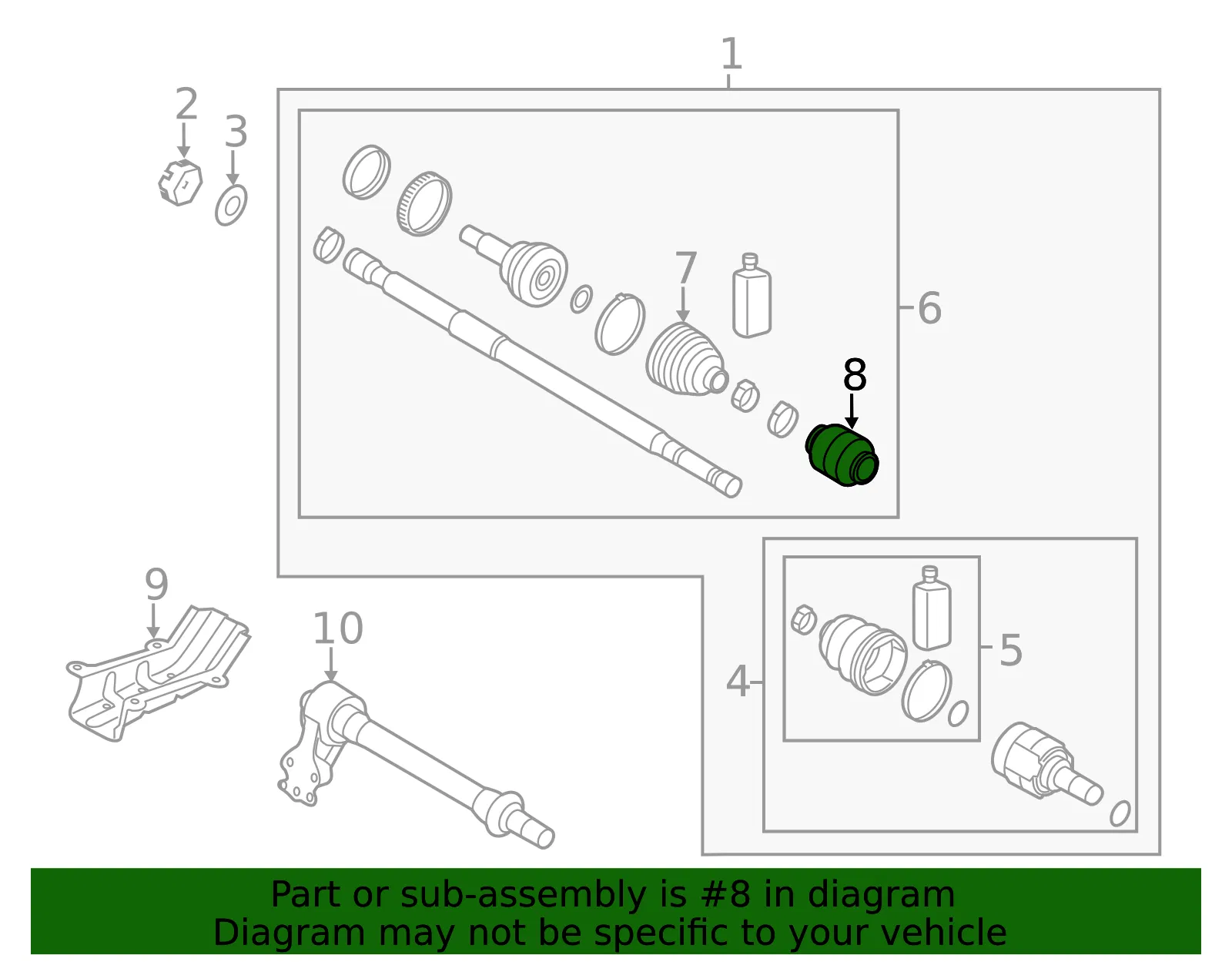 Dynamic Damper - Passenger Side (RH) - Kia (49597-A70A0) - view 2