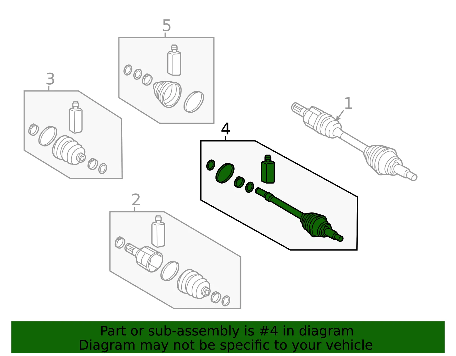 Outer Joint - Kia (495A1-CV000) - view 2