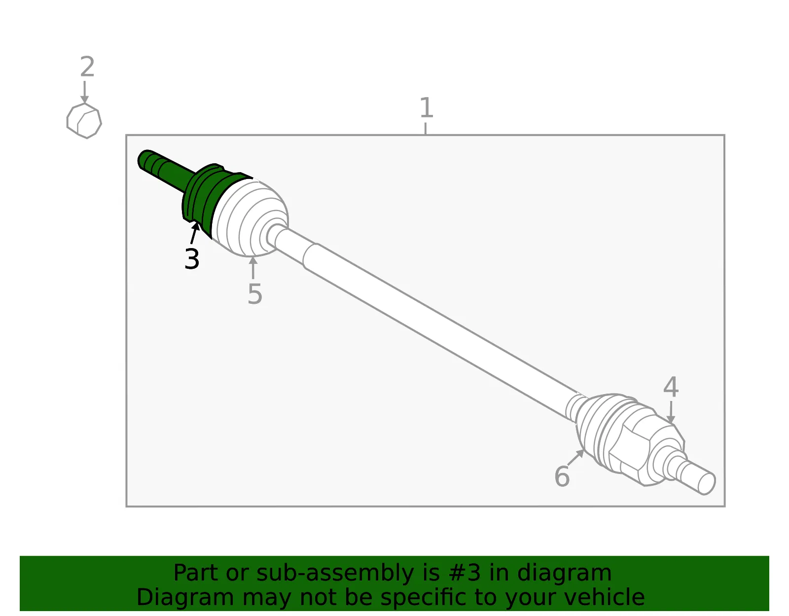 Outer Cv Joint - Kia (495L2-L0350) - view 2