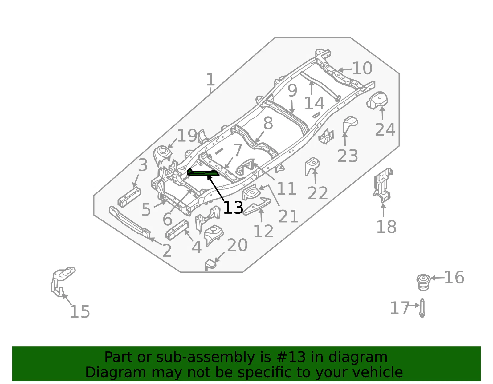 Front Support - Passenger Side (RH) - Nissan (51558-EA030) - view 2