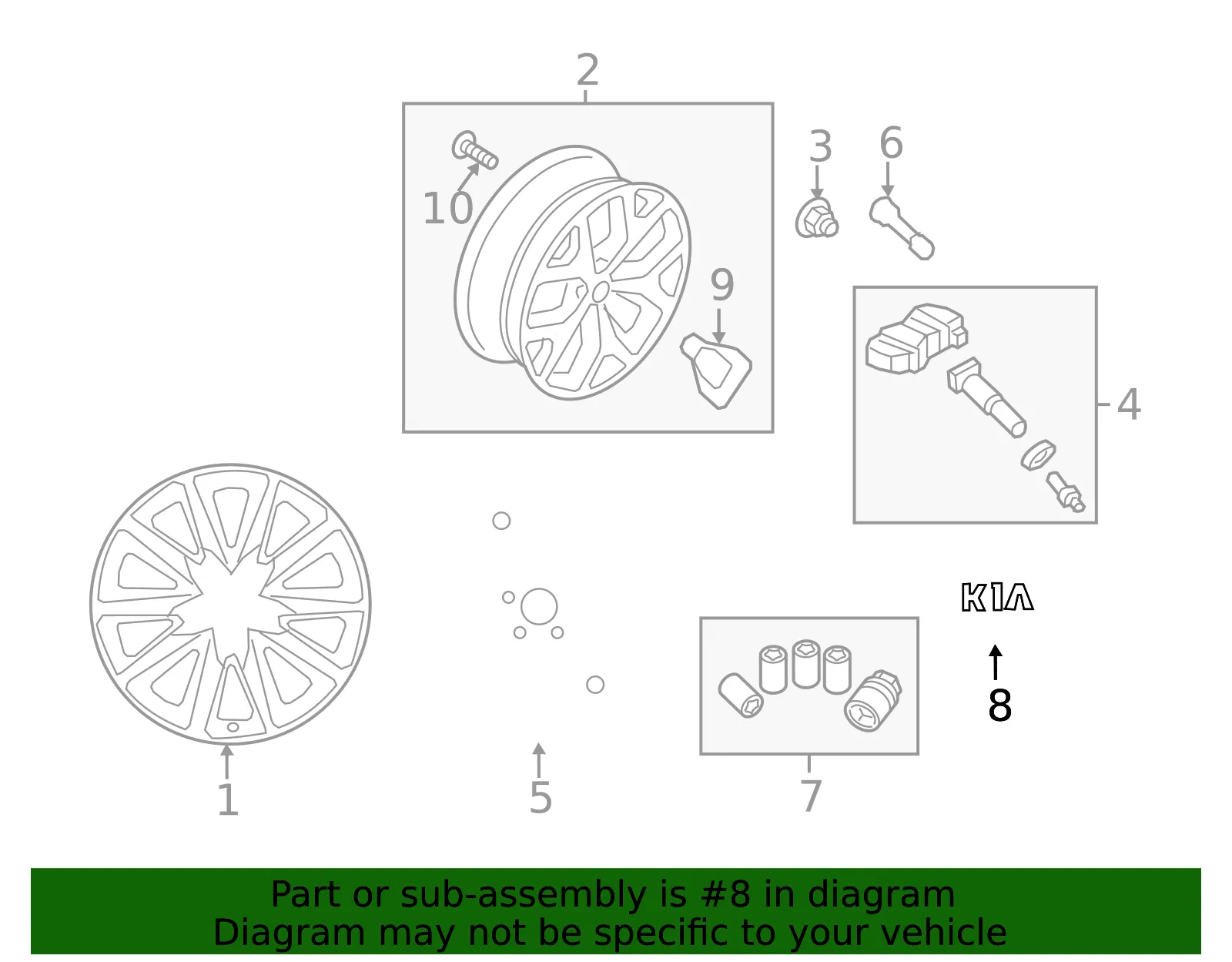 Center Cap - Kia (52960-4C700) - view 2