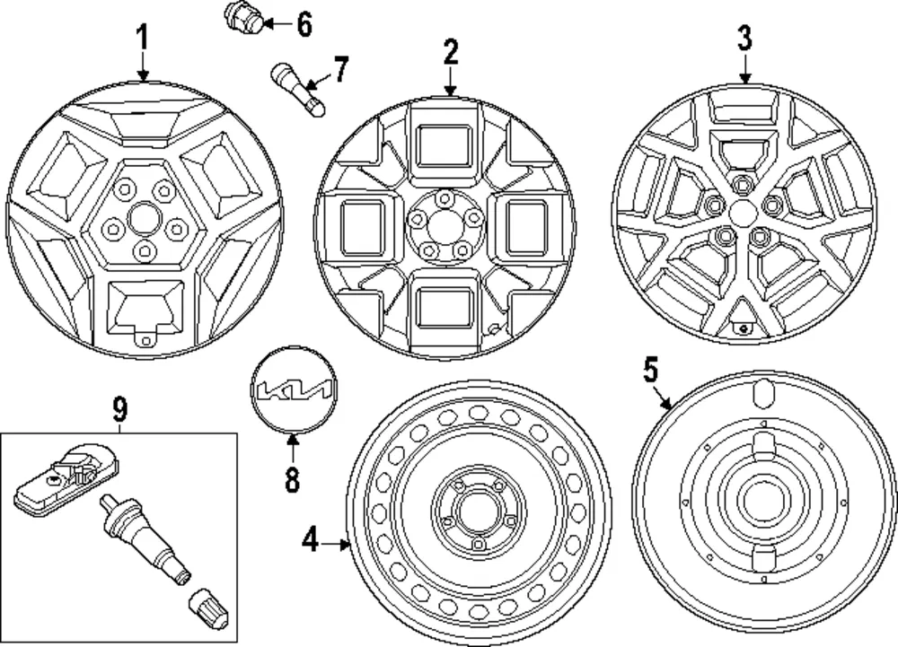 Center Cap - Kia (52960-ES700)