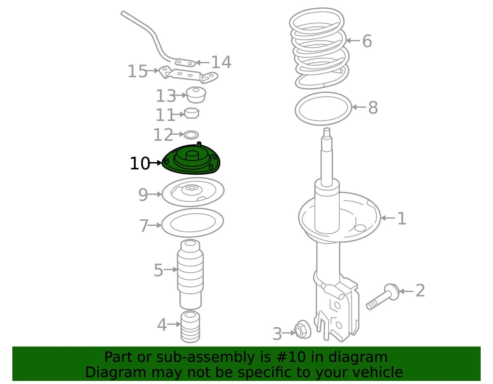 Upper Insulator - Kia (54610-2E200) - view 2
