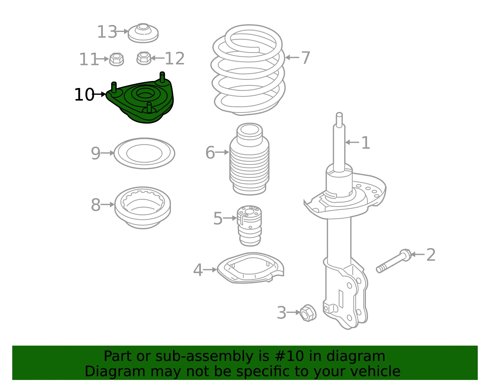Upper Insulator - Kia (54610-B2000) - view 3