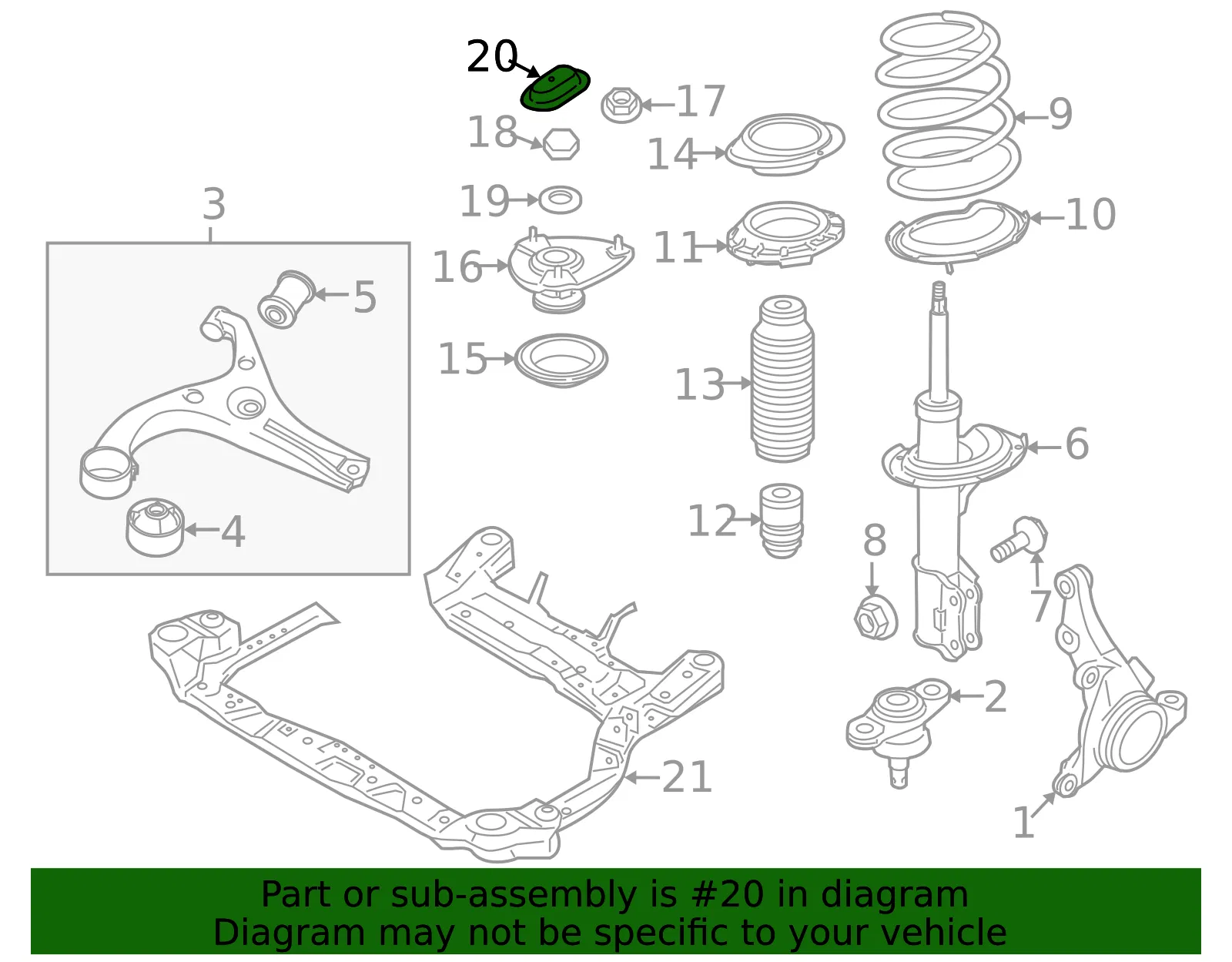 Top Cap - Kia (54639-1G100) - view 2