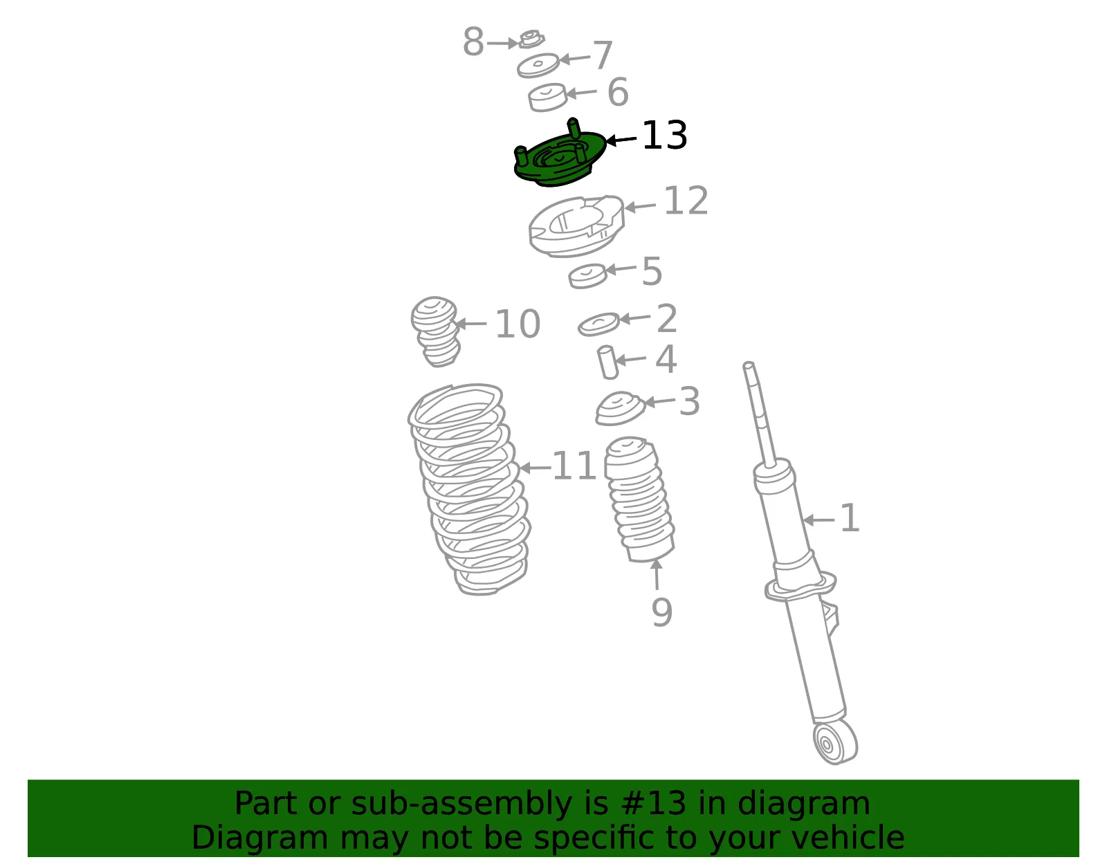 Upper Mount - Kia (54670-3E000) - view 2