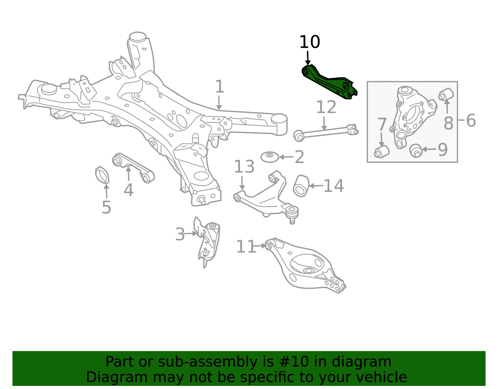 Track Bar - Passenger Side (RH) - Nissan (551A0-3JA0A) - view 5