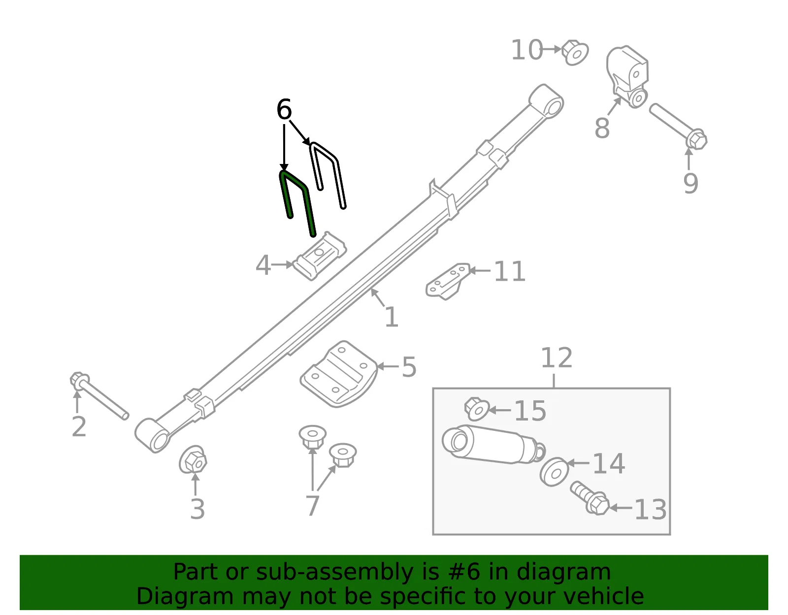 U-Bolt - Nissan (55247-1PA0B) - view 3