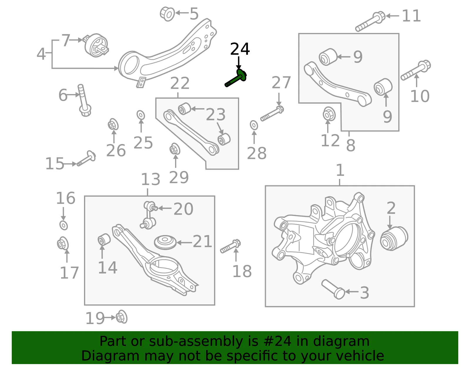Lateral Arm Adjust Bolt - Kia (55260-3M000) - view 2