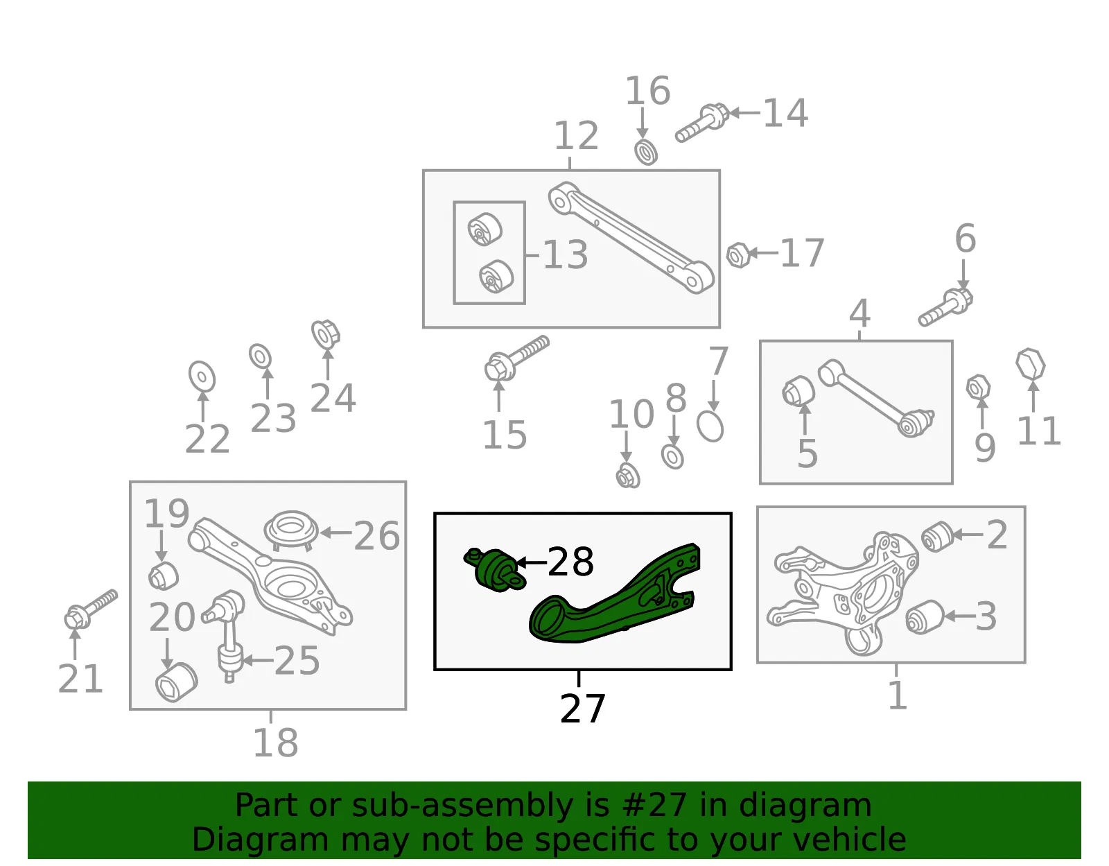 Trailing Arm - Driver's Side (LH) - Kia (55270-2T000) - view 2