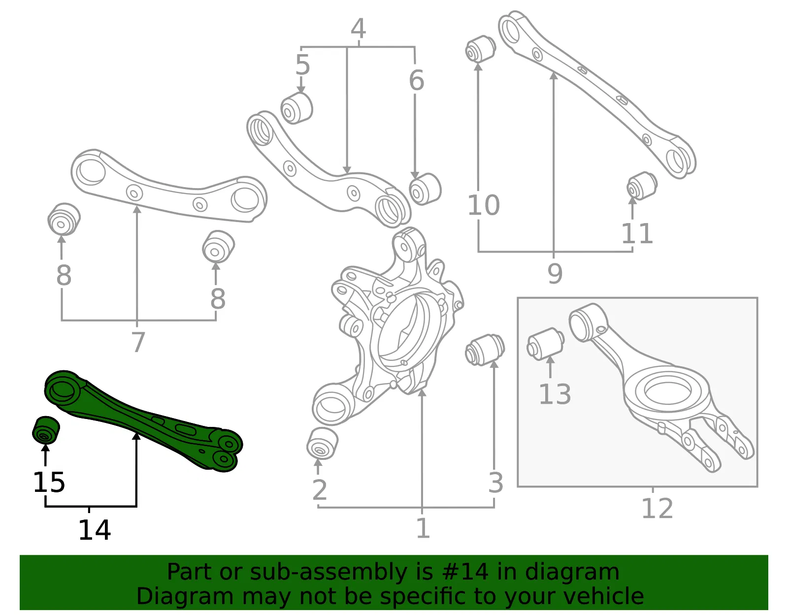 Trailing Arm - Kia (55270-GI000) - view 2