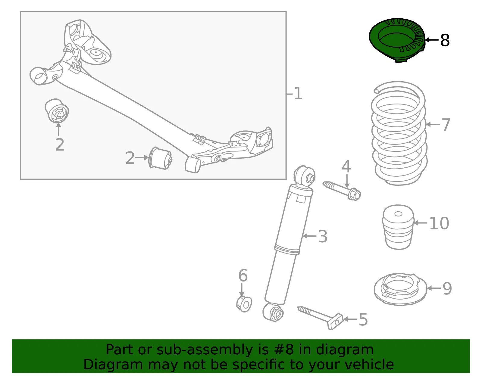 Upper Insulator - Kia (55331-1W000) - view 2