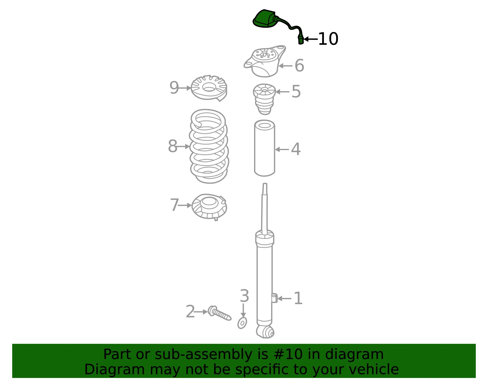 Top Cap - Driver's Side (LH) - Kia (55339-J6050) - view 2