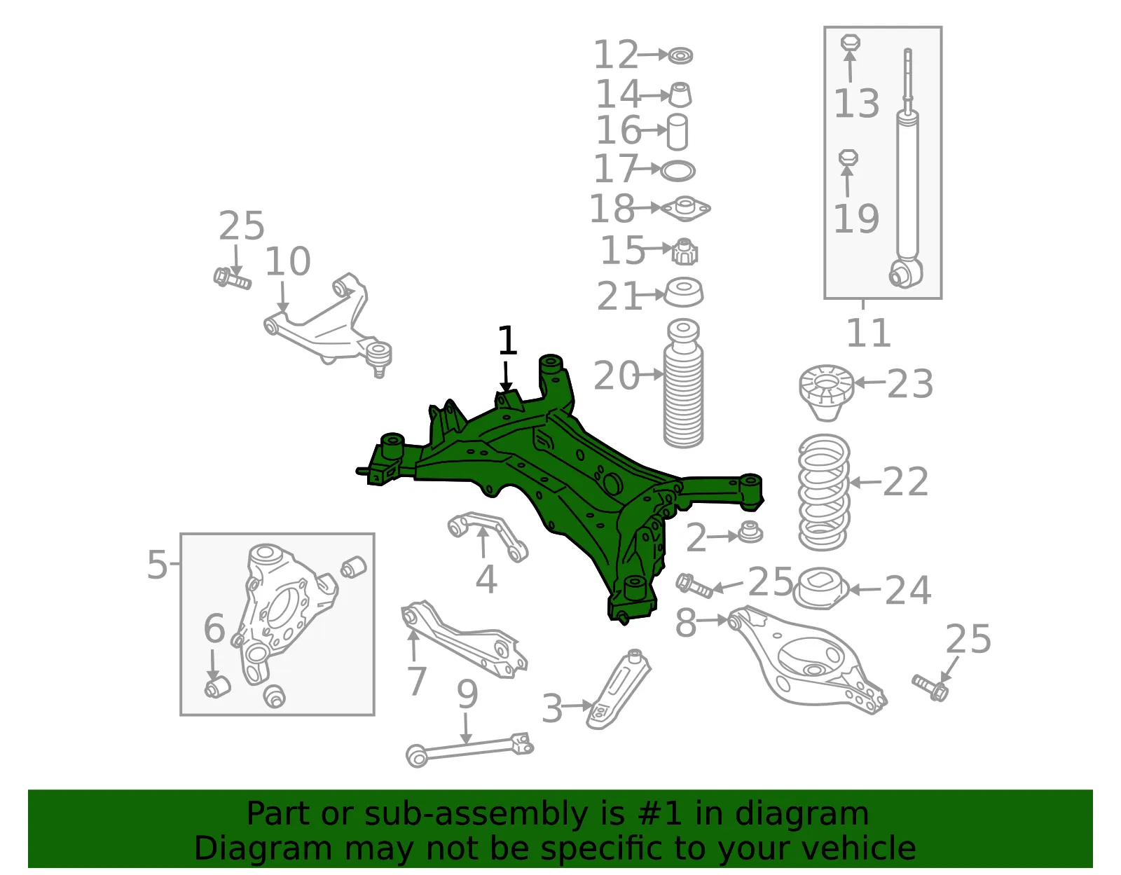 Cross-Member - Nissan (55400-CC00A) - view 2