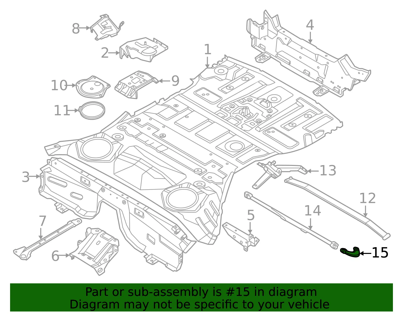 Bar Bracket - Nissan (554F0-6GA0A) - view 2