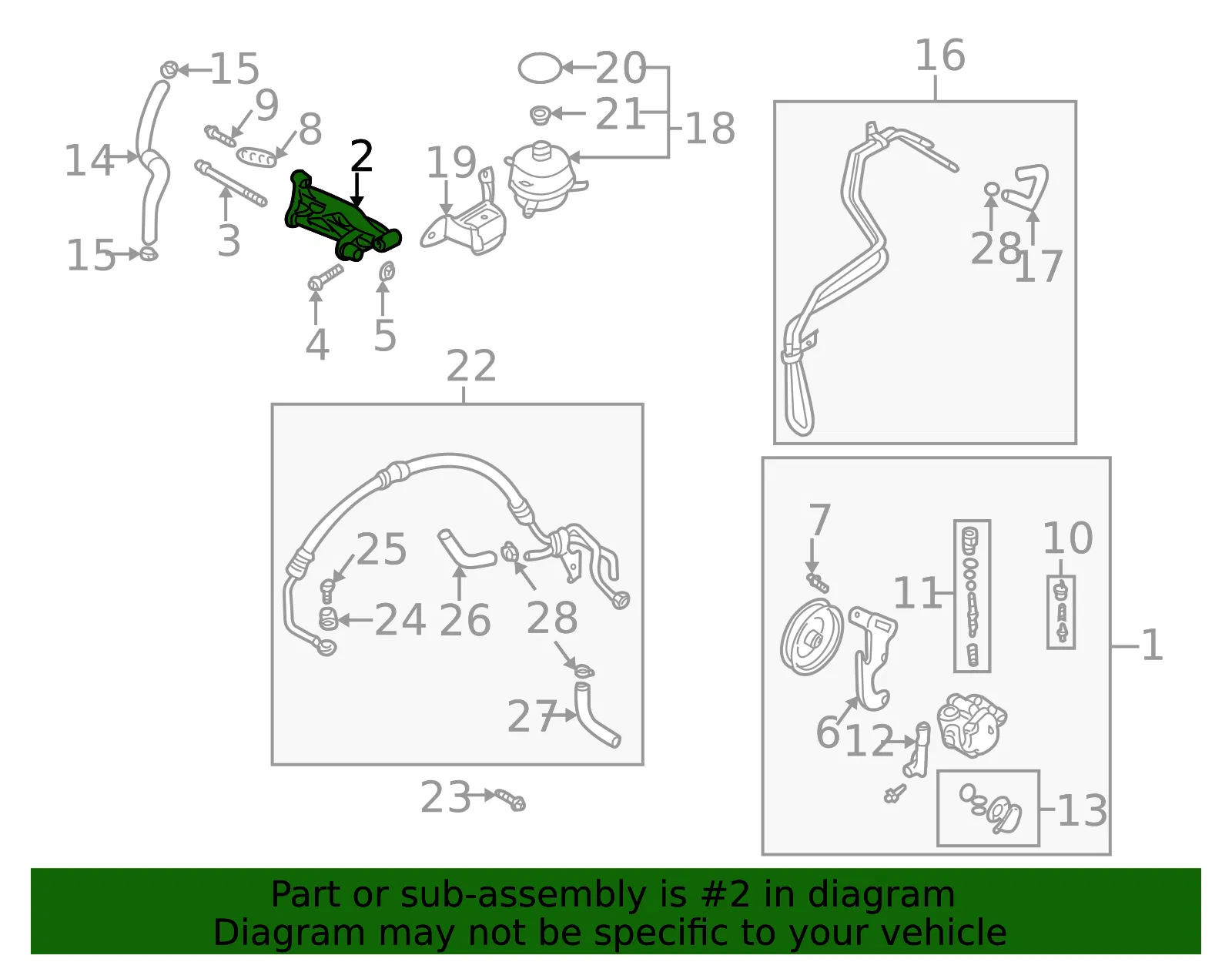 Mount Bracket - Kia (57225-FD500) - view 2