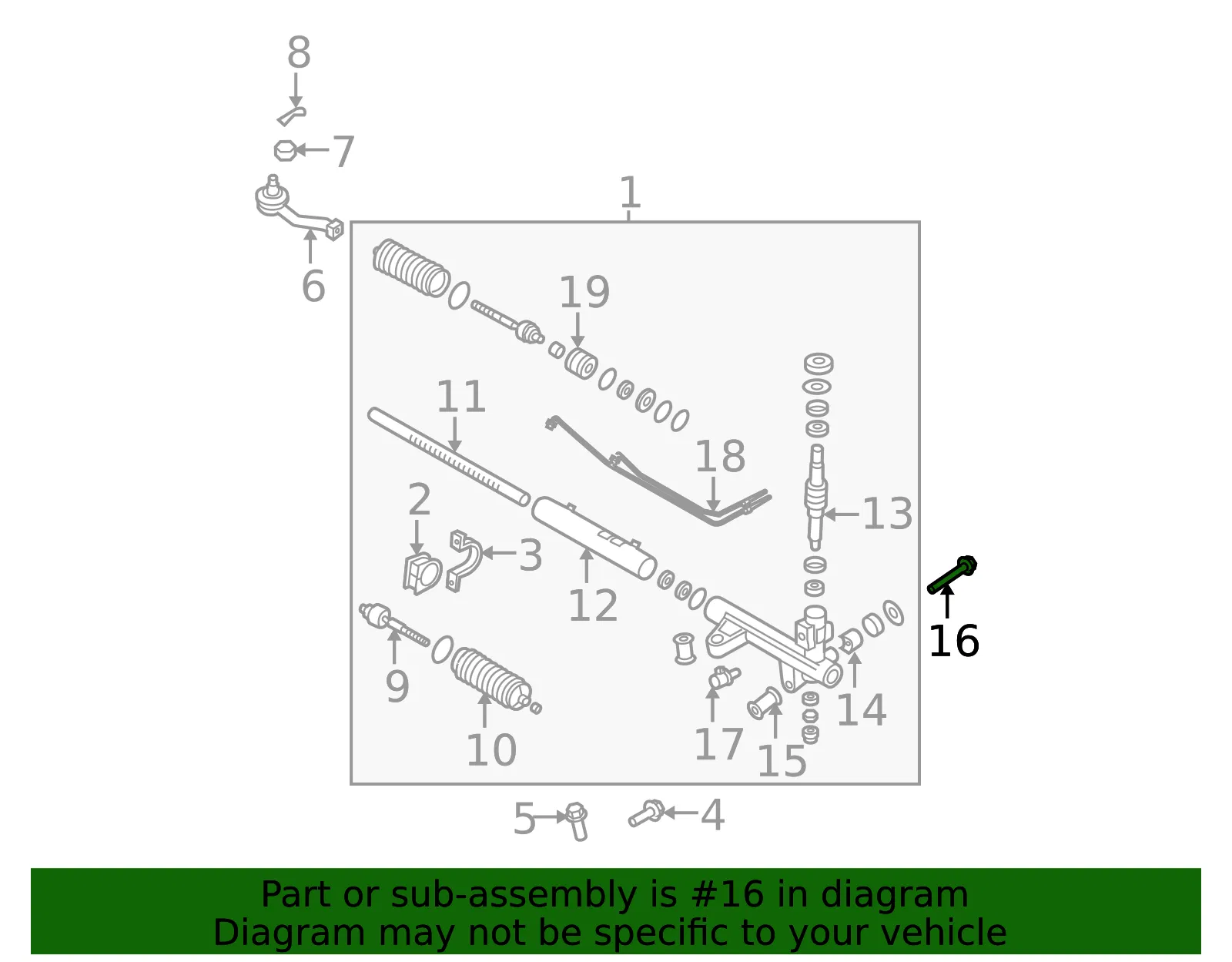 Gear Assembly Mount Bolt - Kia (57761-3E000) - view 2