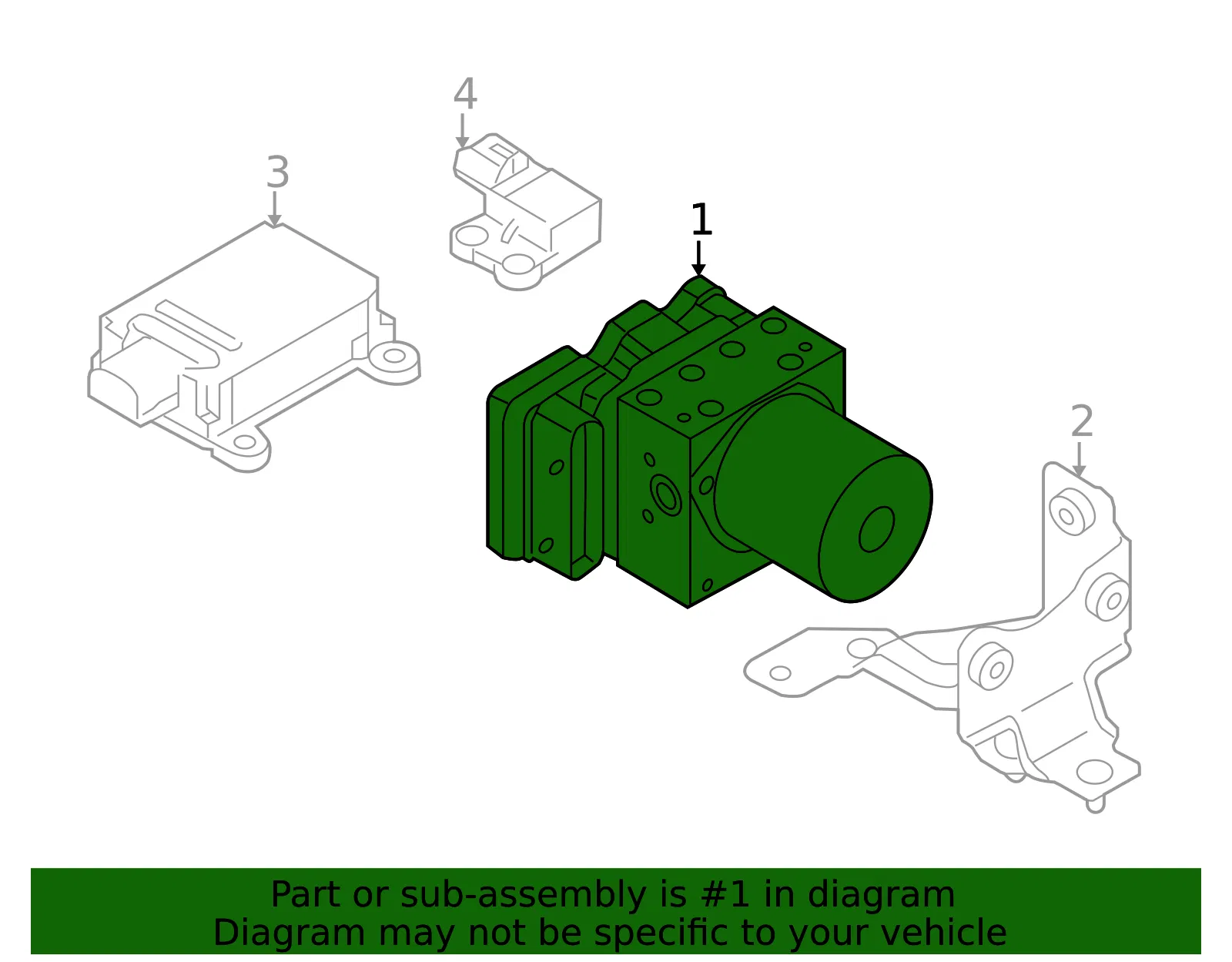 ABS Control Unit - Kia (58920-2J000) - view 2