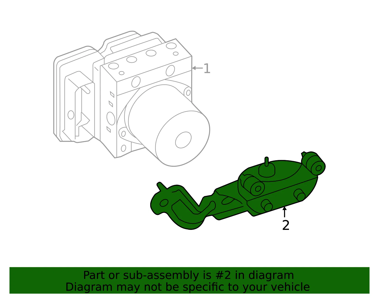 ABS Control Unit Bracket - Kia (58920-L1000) - view 2