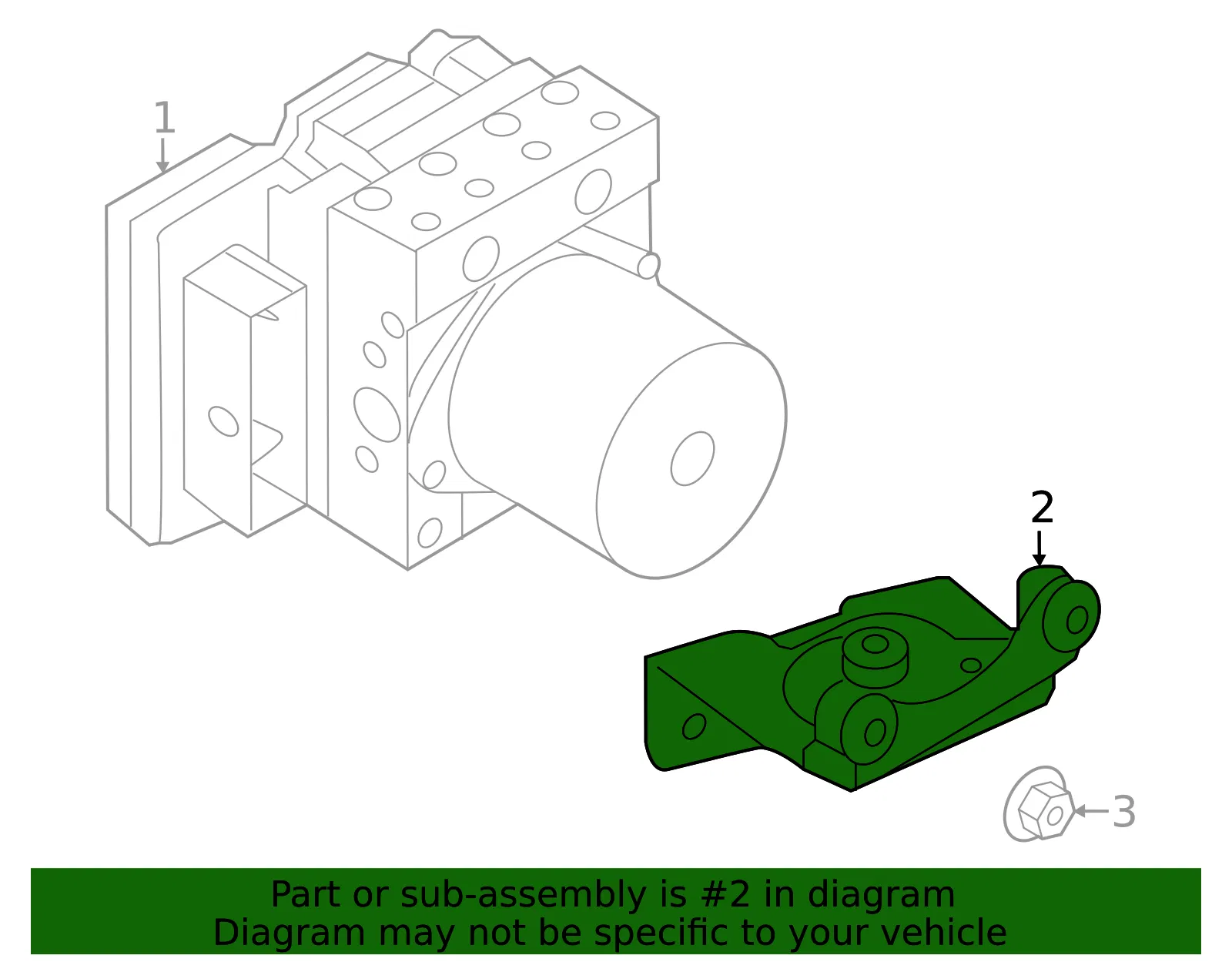 ABS Pump Assembly Bracket - Kia (58920-P2100) - view 2