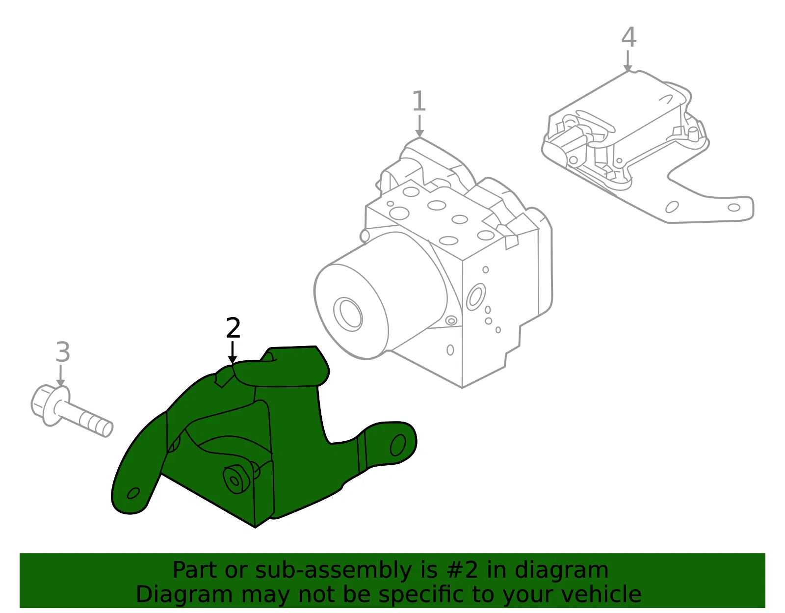 ABS Pump Assembly Bracket - Kia (58960-1M500) - view 2