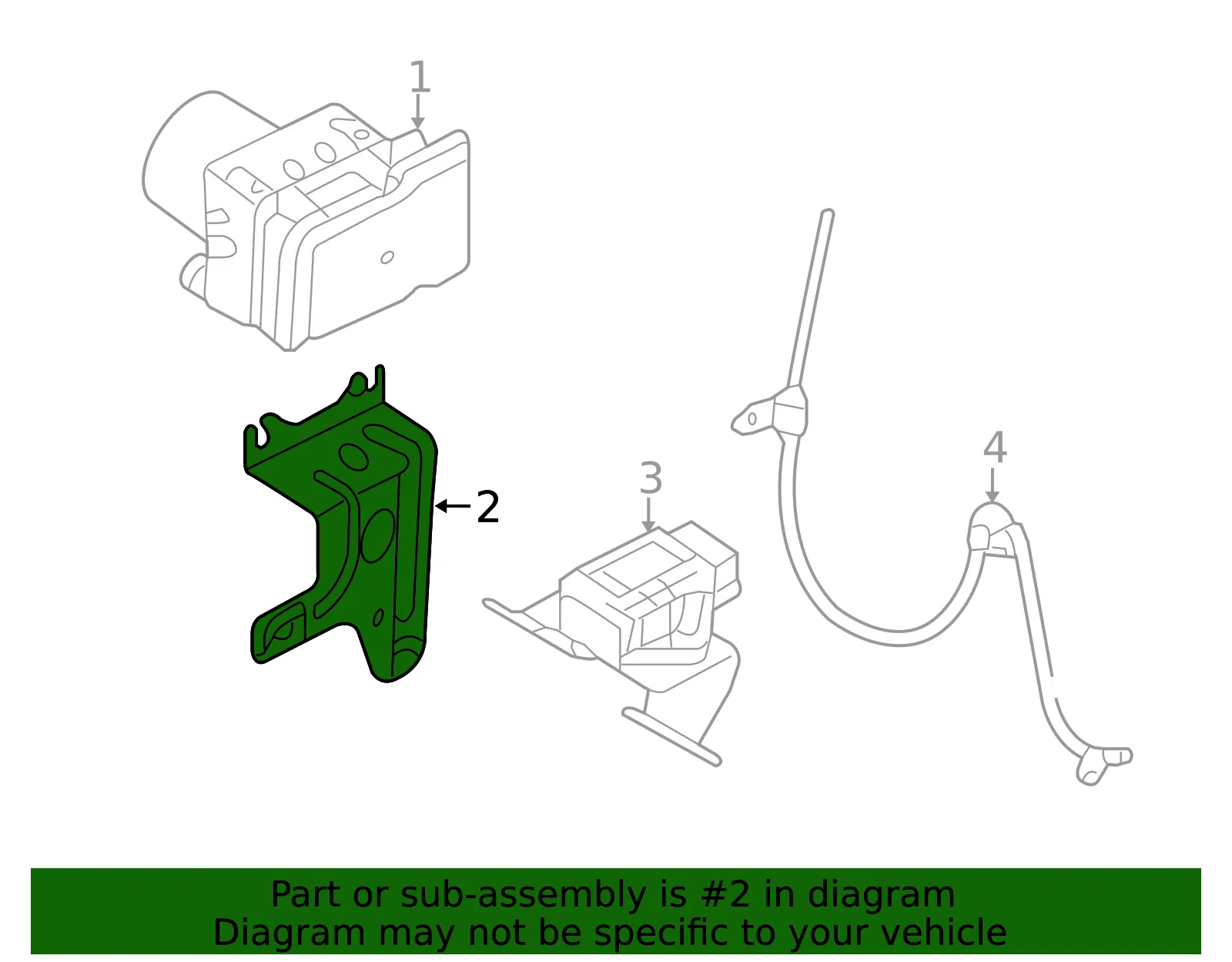 Mount Bracket - Kia (58960-4D350) - view 2