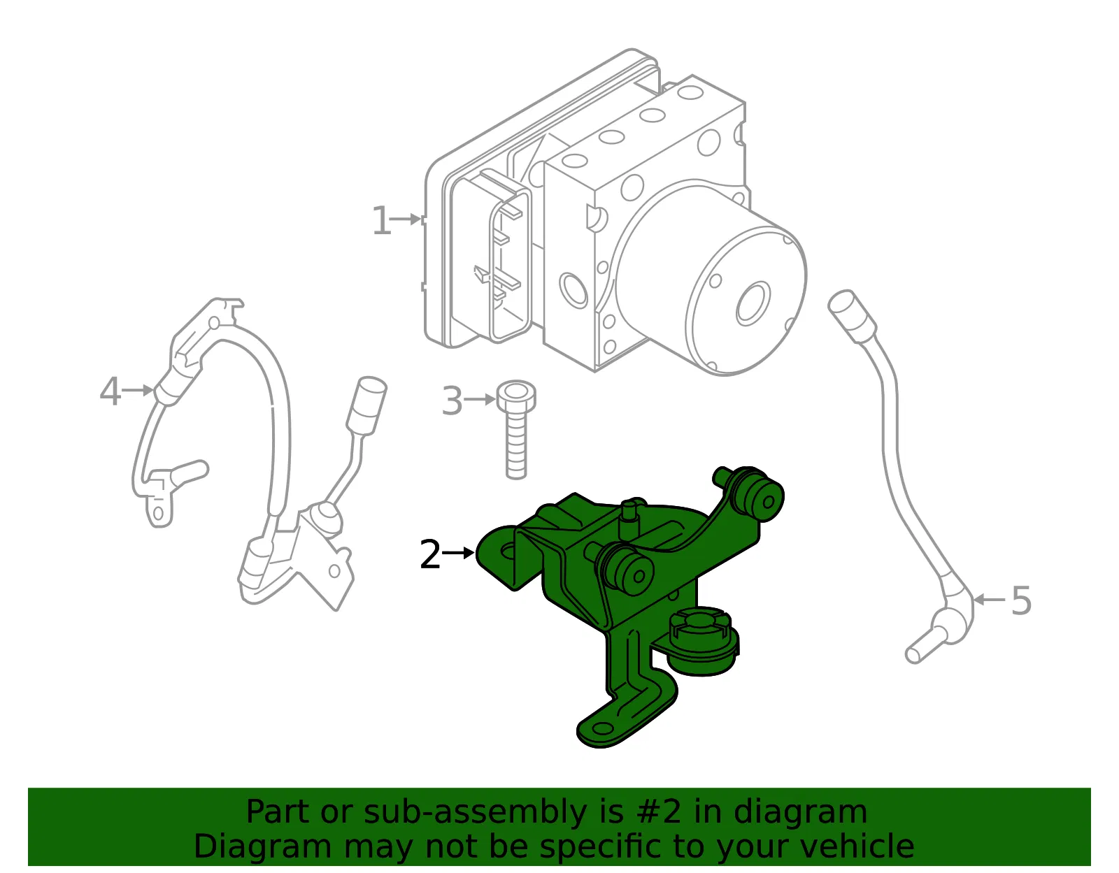 ABS Control Unit Bracket - Kia (58960-J5200) - view 2