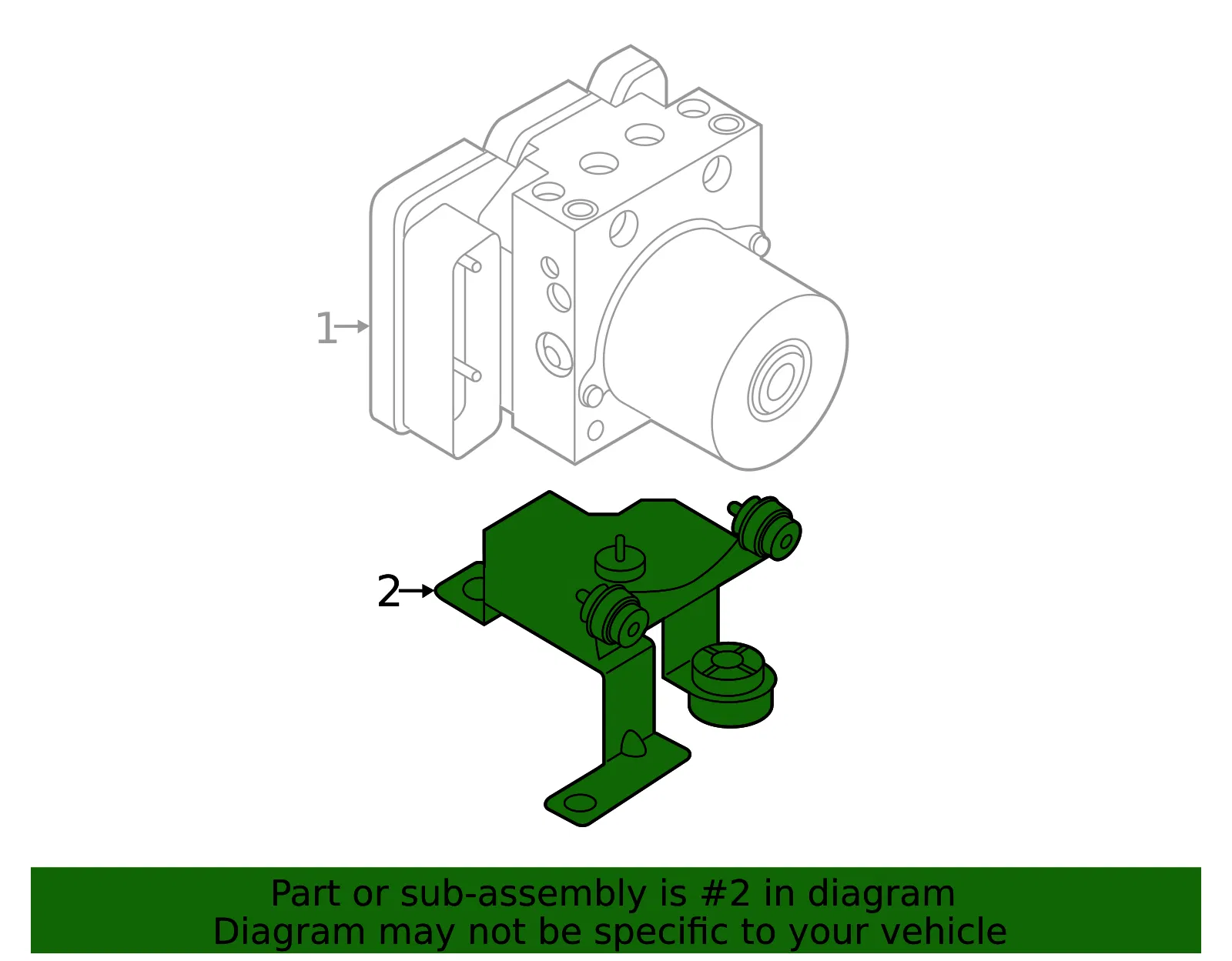 ABS Control Unit Bracket - Kia (58960-J6000) - view 2
