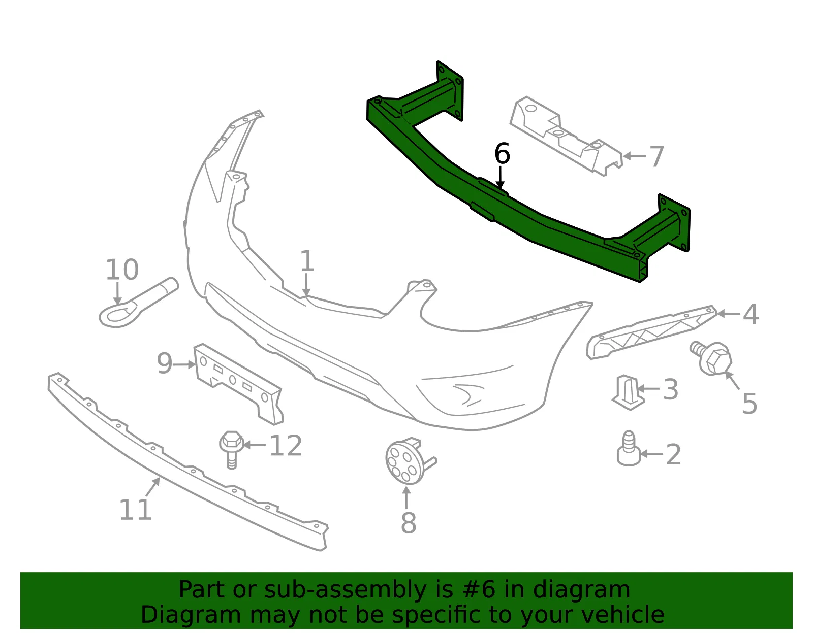 Impact Bar - Nissan (62030-JM00A) - view 2